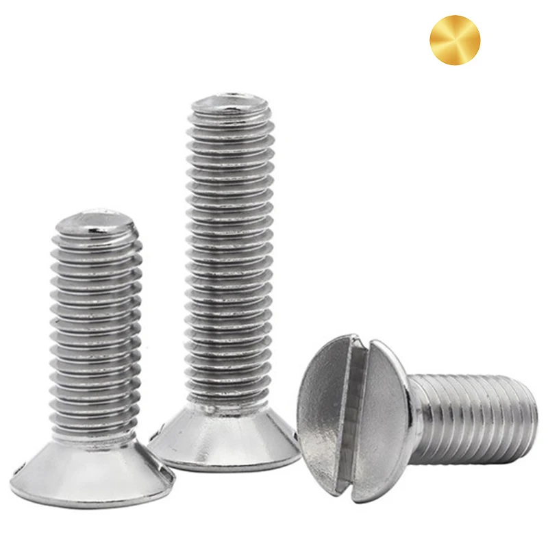Countersunk Screws Slotted DIN 963 4.8 Steel Nickle Plated M 8-M 10 