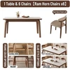 16m dining table + 6 wingback chairs