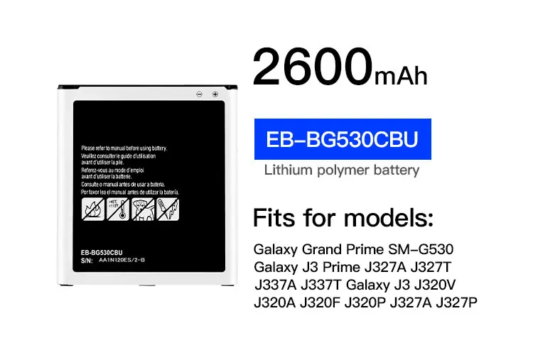 Replacement Battery For Galaxy Grand Prime Smg530 Galaxy J3 Prime J327a J327t J337a J337t Eb