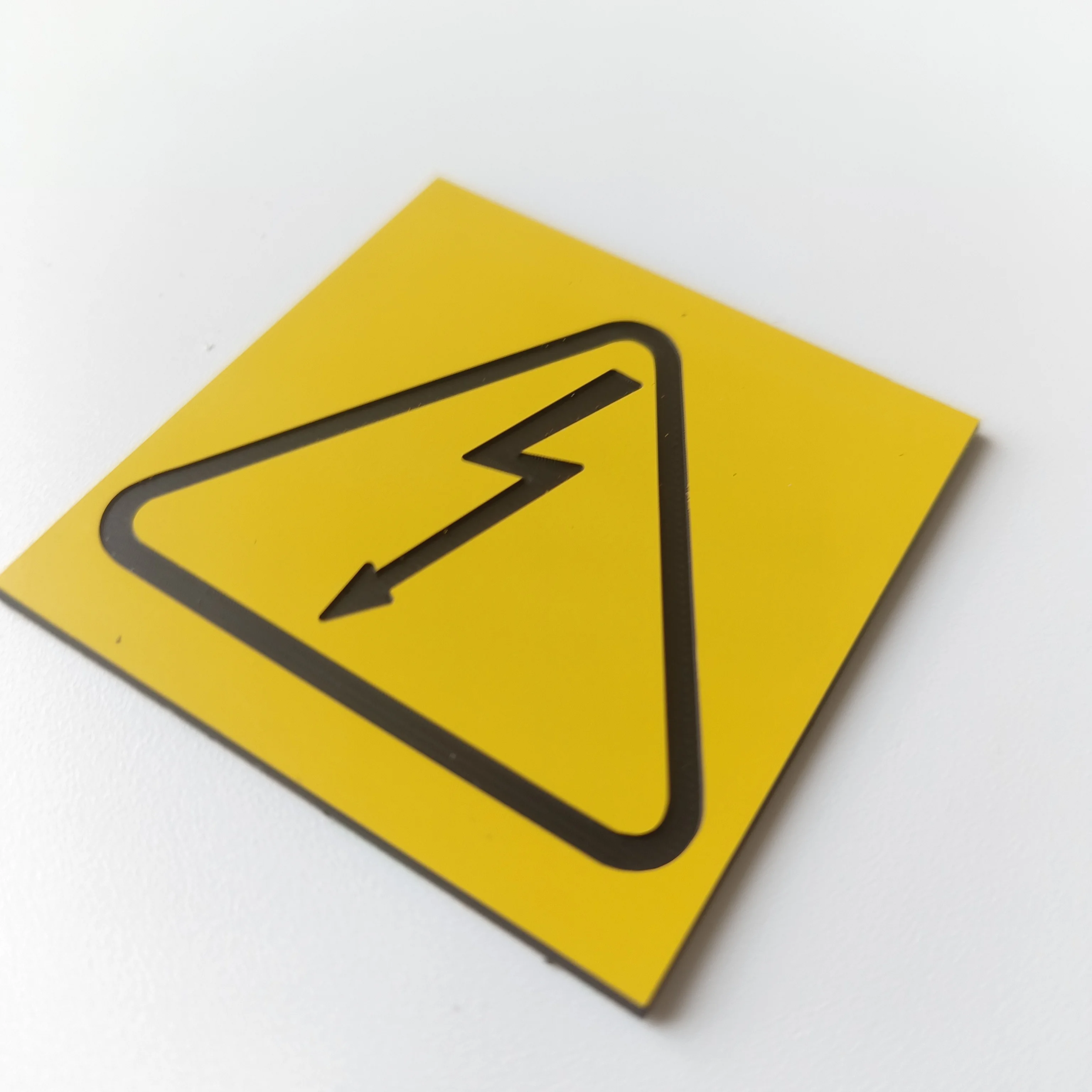 product china high quality abs traffolyte sheet engraved plastic electric warning labels for equipment-4