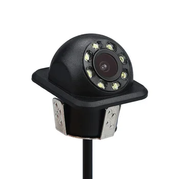 Rear View Camera Waterproof Universal Car Reversing Camera Small Straw Hat 8 LED Right Blind Zone Infrared Night Vision Camera