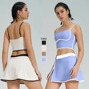 Bnice Custom Logo Women Yoga Short Sets Tennis Skirt Gymwear with Print Athletic Skirts Fitness Golf Skirt Two Piece Sets