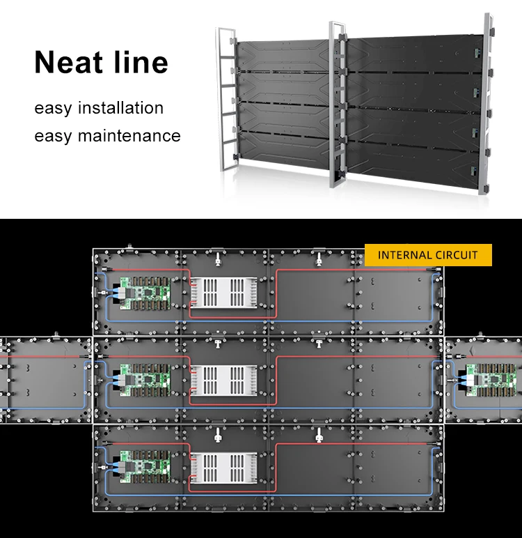 Indoor LED Video Wall Front Maintenance LED Screen P2.9 P3.9 P4.8 Fixed Installation LED Display Panel