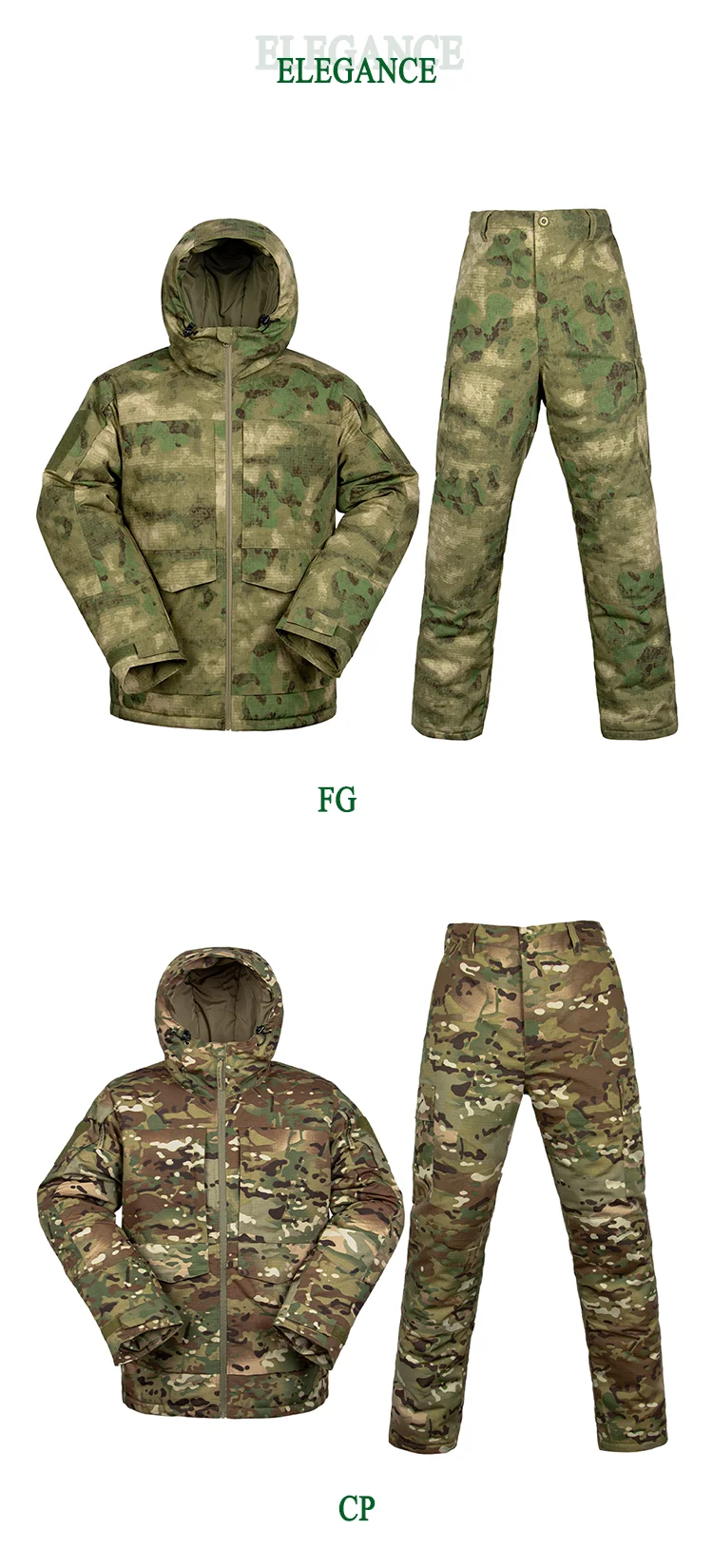 Camouflage Set Cotton-Padded Tactical Gear Jacket Suit