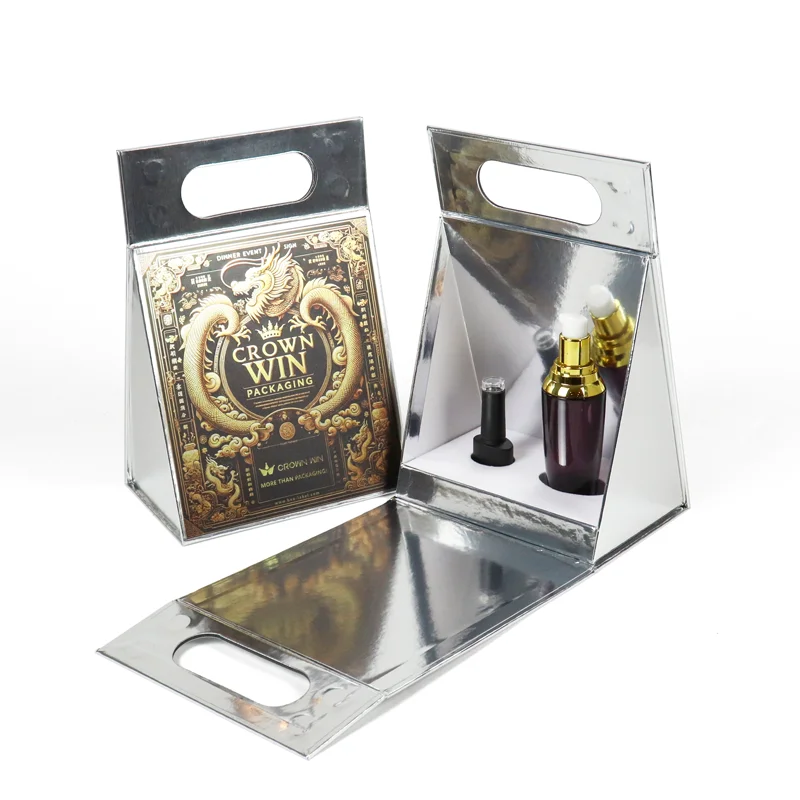 Custom Printed Special Design Biodegradable Skin Care Packaging Makeup Cardboard Creative Cosmetic Triangle Paper Box Packaging