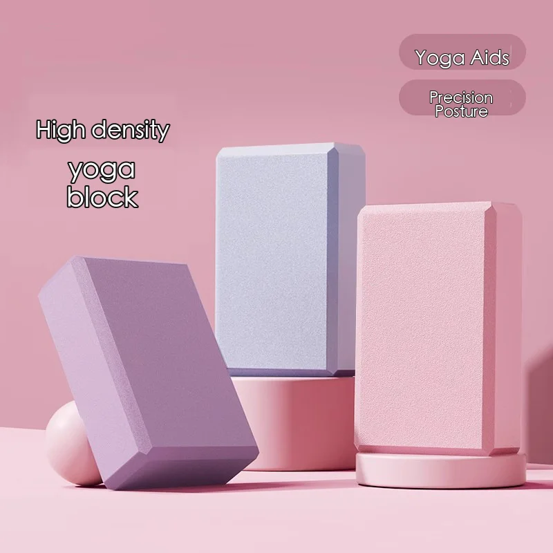 EVA High Density Yoga Block Foam Exercise Dance Block Integrated Functional Design Portable for Pilates Yoga Fitness Home/Studio