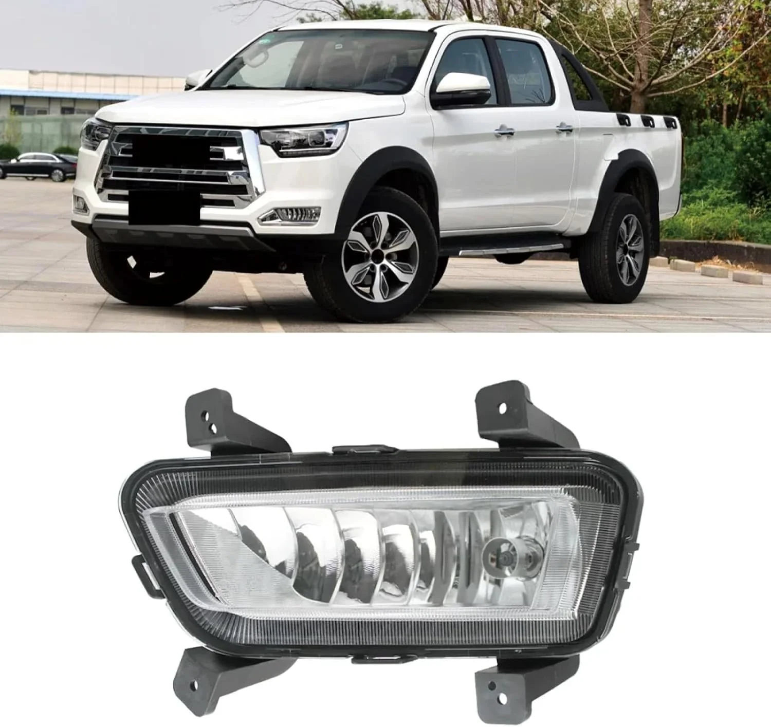 GELING Car Front Bumper Left Right Front Headlight Fog Light Daytime Running Light Fog Lamp for JAC T8 Pick up 2022 2023