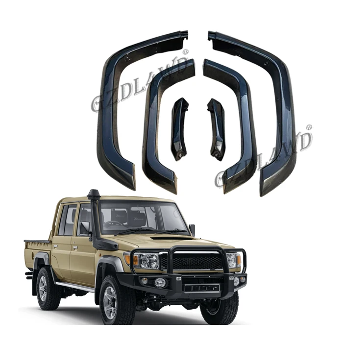 No Drill Fender Flares for Land Cruiser 79 Double Cab