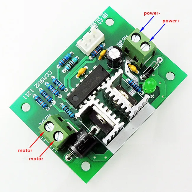 Taidacent 12 вольт DC контроллер скорости двигателя PCB B100K потенциометр DC 12 V 24V 3A 6A PWM контроллер двигателя