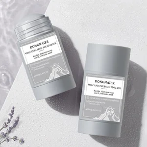 Private Label Skincare Oil Control Blackhead Whitening Cleansing Mineral Volcanic Solid Face Mud Mask Stick