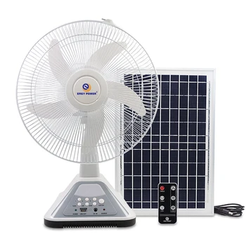 AC DC 16inch table electric wall mounted fan for home solar wall fan with panel and battery
