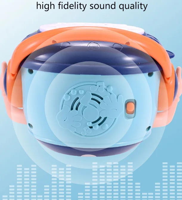 Children multifunctional tumbler hand clap drum baby light soothing music puzzle early education toy for 0-3 years old baby