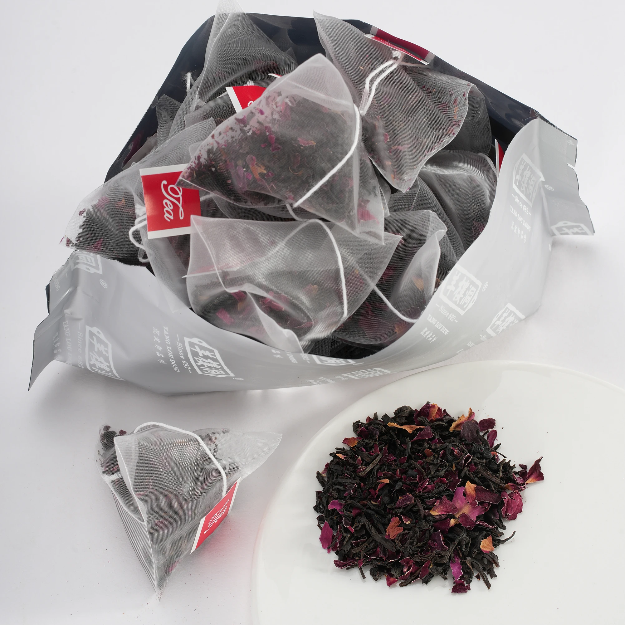 Chinese Herbal Tea Wholesale Rose Black Flower Loose Leaf Tea Support