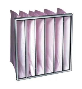 New Industrial Medium Efficiency Pleated Bag Pocket Air Filter with 99% Efficiency and 0.3 Micron Porosity