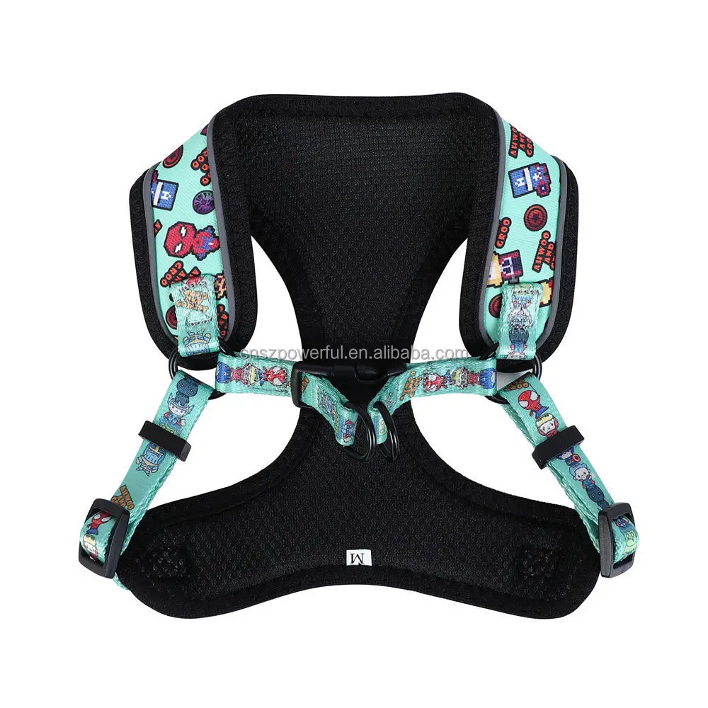 Drop Shipping Dog Harness Adjustable Trendy Printing Personalized