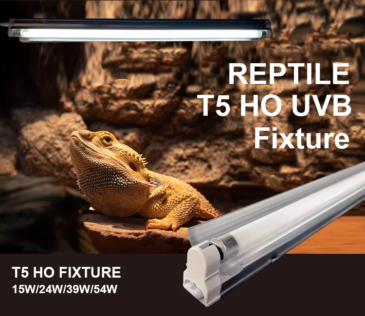 24W Reptile UVB T5 HO Lamp Fixture Sustainable Stocked