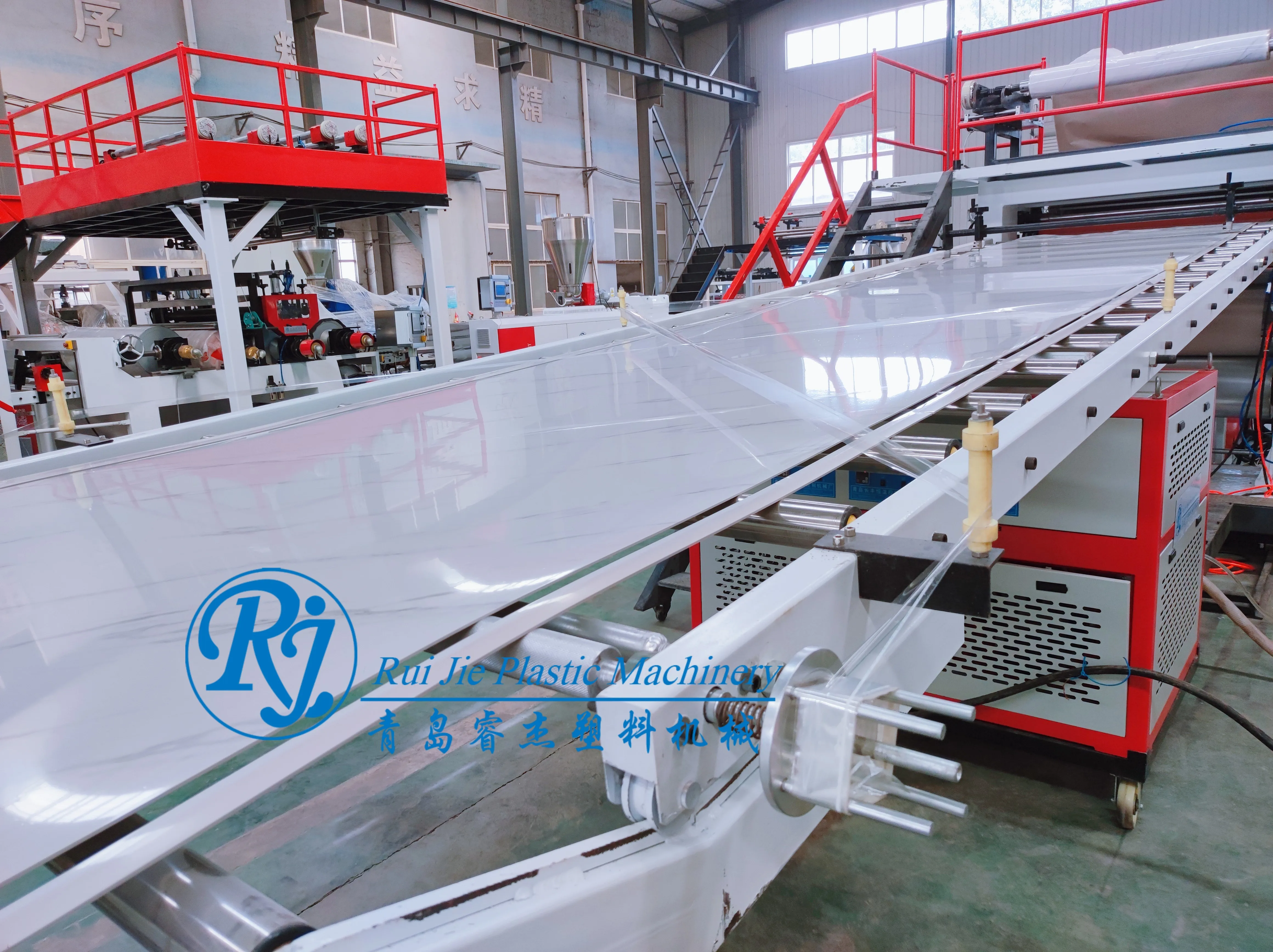 product uv 1220 mm pvc marble sheet making extruder machine wall panel machinery with lamination uv sheet machine-2