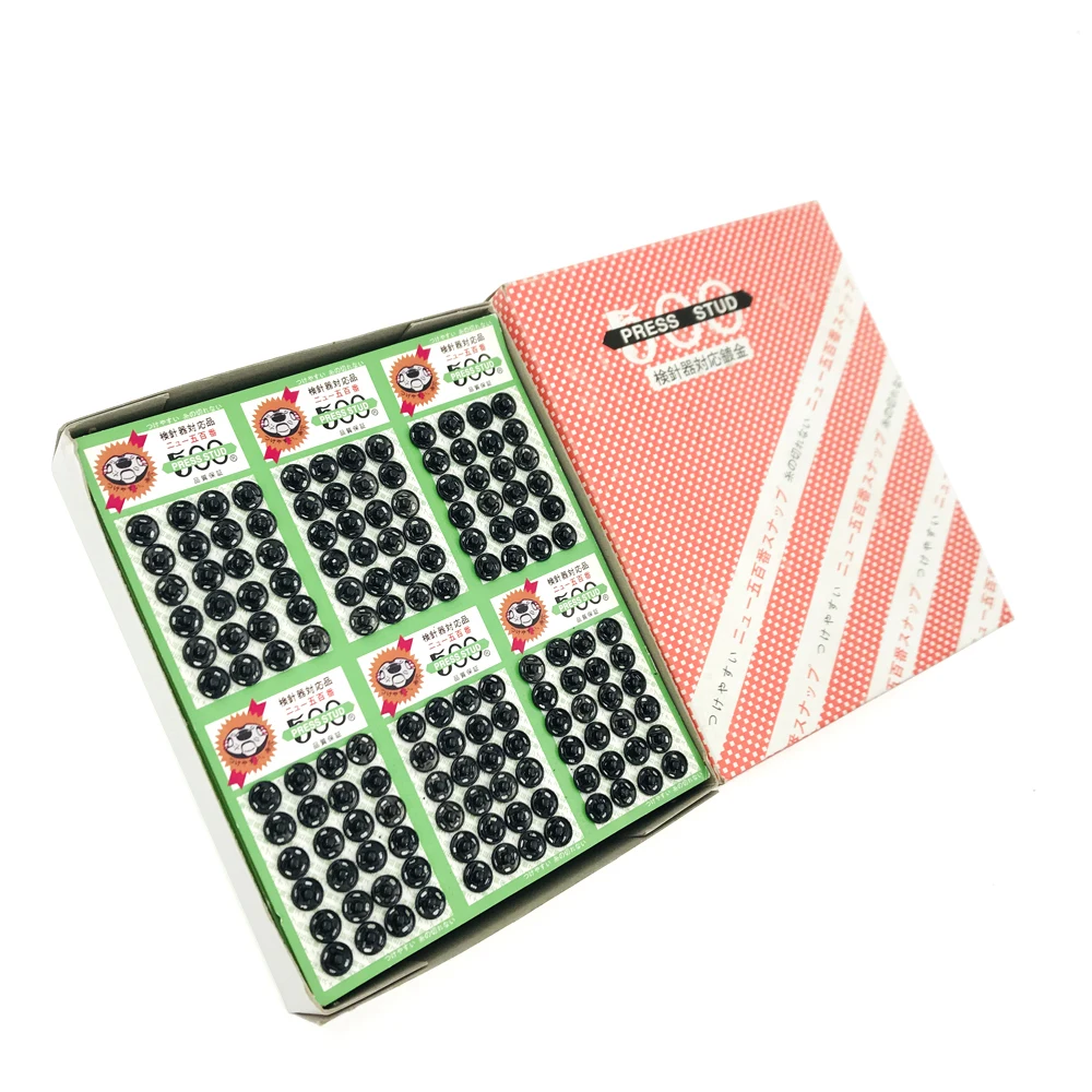 Best Price Fasteners Button for Sewing Double Sided Iron Black  8.5/10/12 MM  Press Studs Snap Buttons Manufacturer