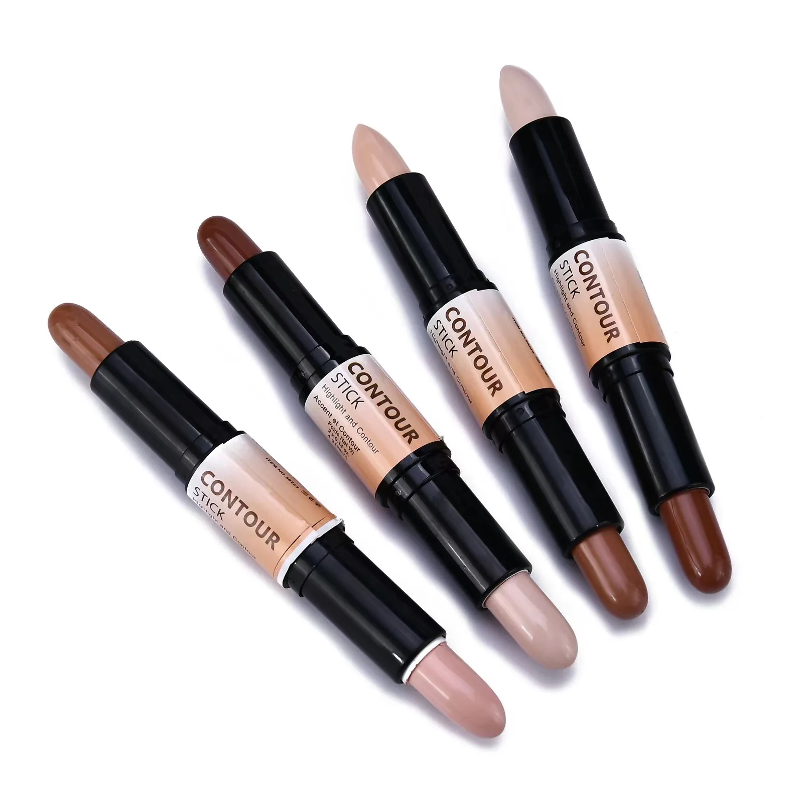 XRB01A Vegan Contour Stick Full Coverage Concealer Highlighter Double Head Bronzer and Highlighter Herbal Ingredient Makeup