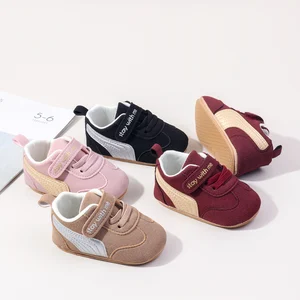 Latest Cute Safety Infant Shoes Anti-slip TPR Soles Fashionable Comfortable Pre Walker Baby Casual Shoes