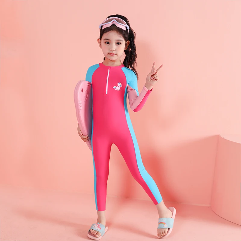 Quick Dry Sporty One Piece Swimsuits for Children