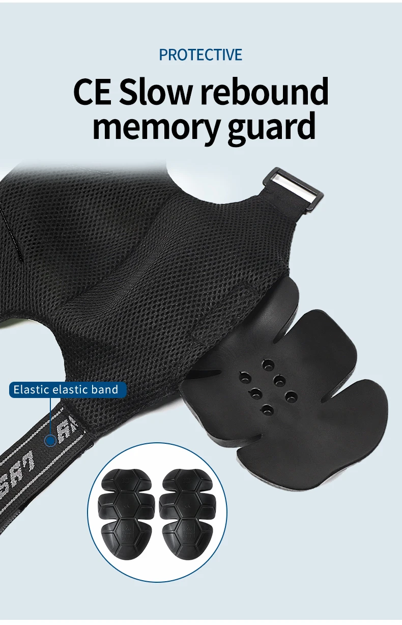 Lyschy Black Short Motorcycle Knee Pad Breathable Sports Knee Pads