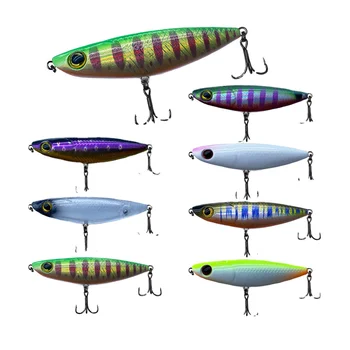 Factory Wholesale Stainless Steel Micro Floating Pencil 48mm 2g Artificial Hard Bait Topwater Lure Hooks for Bass Fishing – Popper – view 3