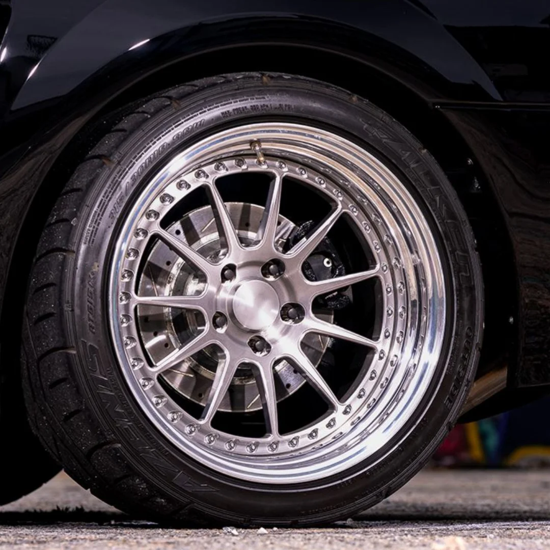 New 2 Piece Forged Beadlock Carbon Fiber Rims Deep Dish Car Wheels