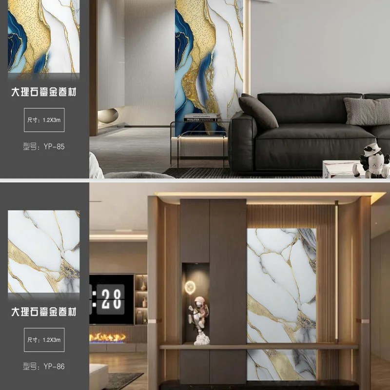 Peel and Stick Texture Soft Self-adhesive Pe Foam Wall Panel 3d Marble Pattern Mural Wallpaper