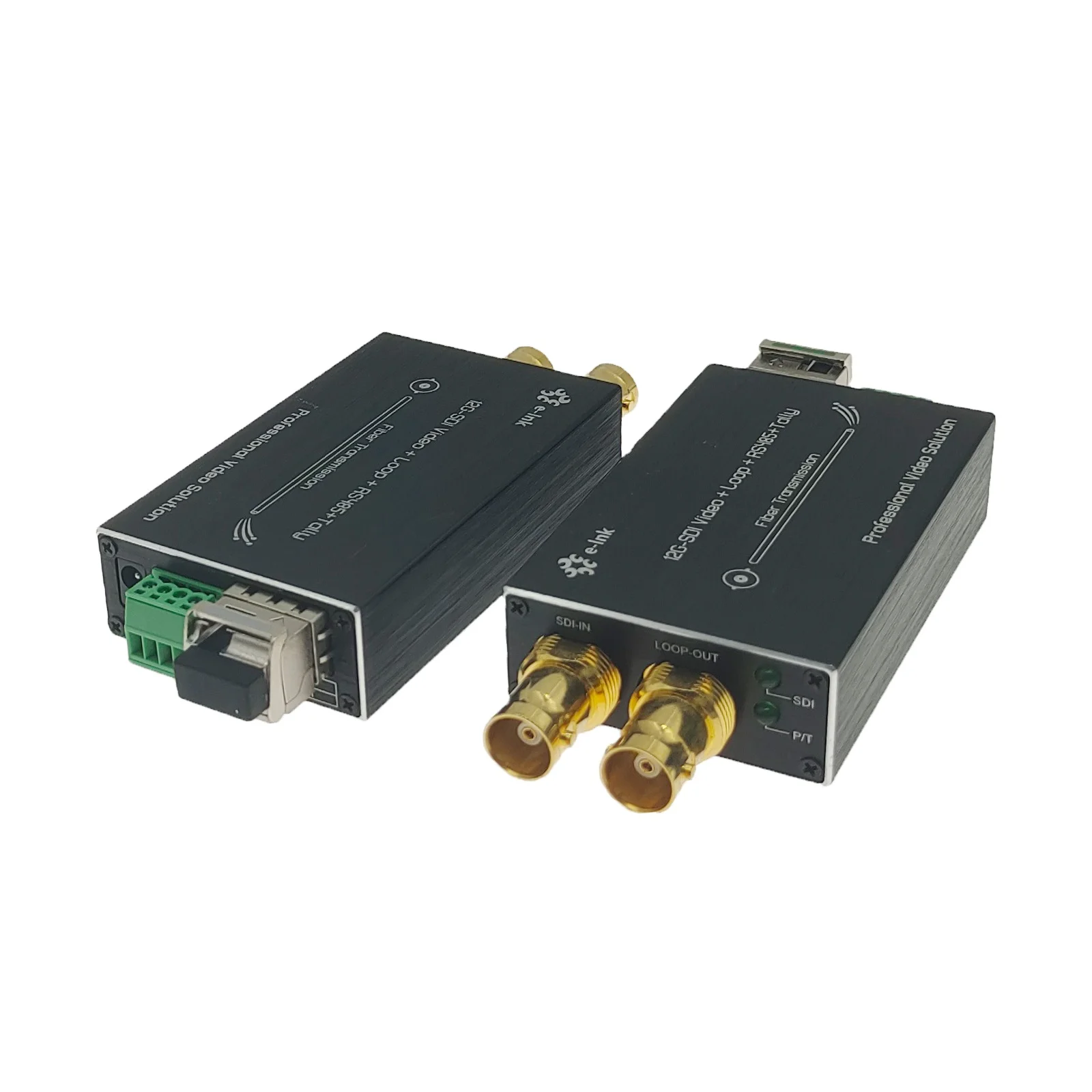 Mini Converter Optical Fiber 12G-SDI, 20KM Range, LC Fiber Optic