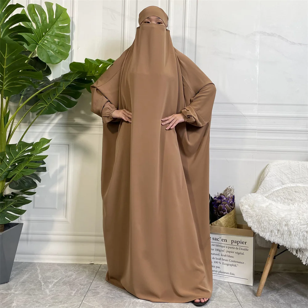 Robe De Prière Islamique Femme - Burkini, Jilbab, Caftan Marocain 2 Pièces (tunique + Pantalon) - Grande Taille, Manches Longues, Couleur Unie - 7