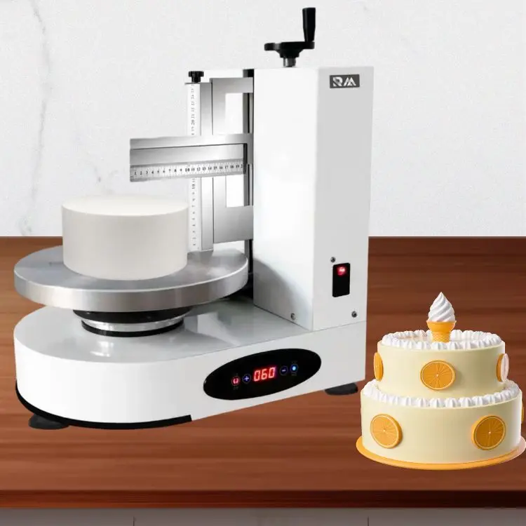 Automatic Birthday cream decorating cake frost smoother spreader form plaster spread filling smooth coat make icing machines cnc