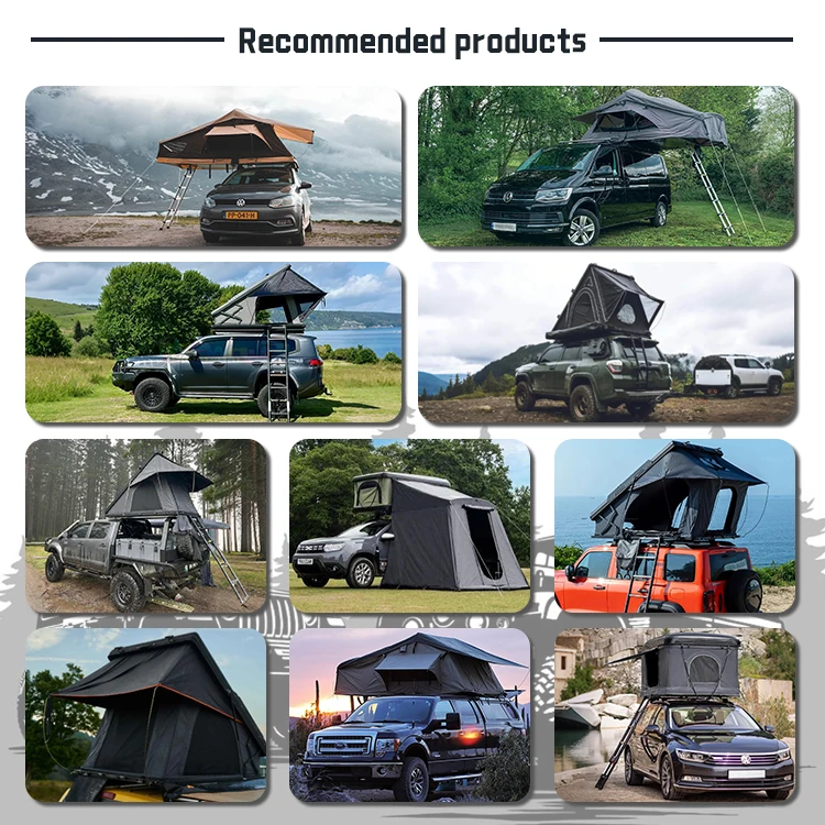 3 Person Hardshell Car Rooftop Tent Hard Shell Big Roof Tent With Solar ...