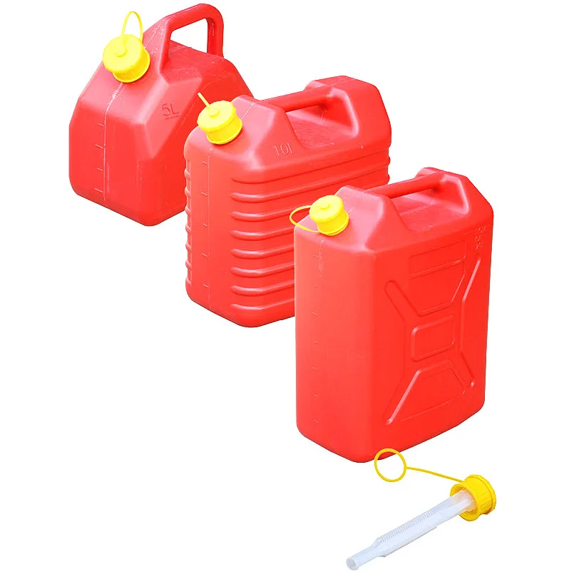 2 x 10 Litre Jerry Can Water Storage Petrol Diesel Fuel Container Spout Camping 