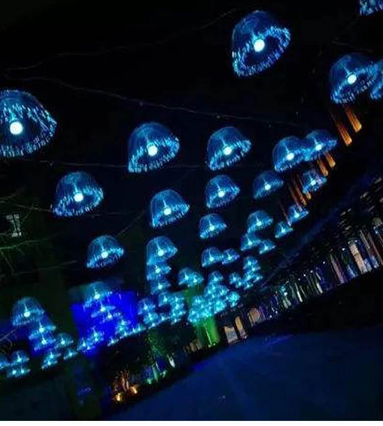 Outdoor LED Fiber Optic Jellyfish Lamp for Christmas Decorations IP65 ...