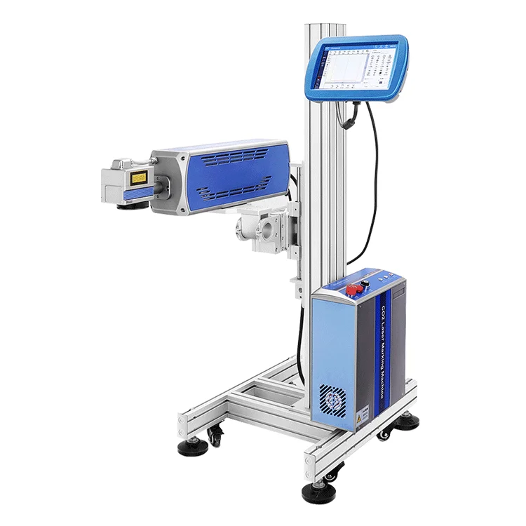 2025 PE HDPE PPR PVC PIPE Cable Printer 20w 30w 50w Fiber Co2 UV Online Flying Laser Engraving Printing Marking Machine Price