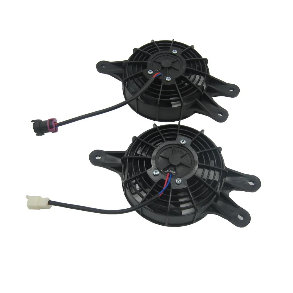 2pcs of Fan Assy for Linhai Hytrack 260cc 300cc Cooling Radiator Common Plug and Waterproof Plug Motorcycle Parts