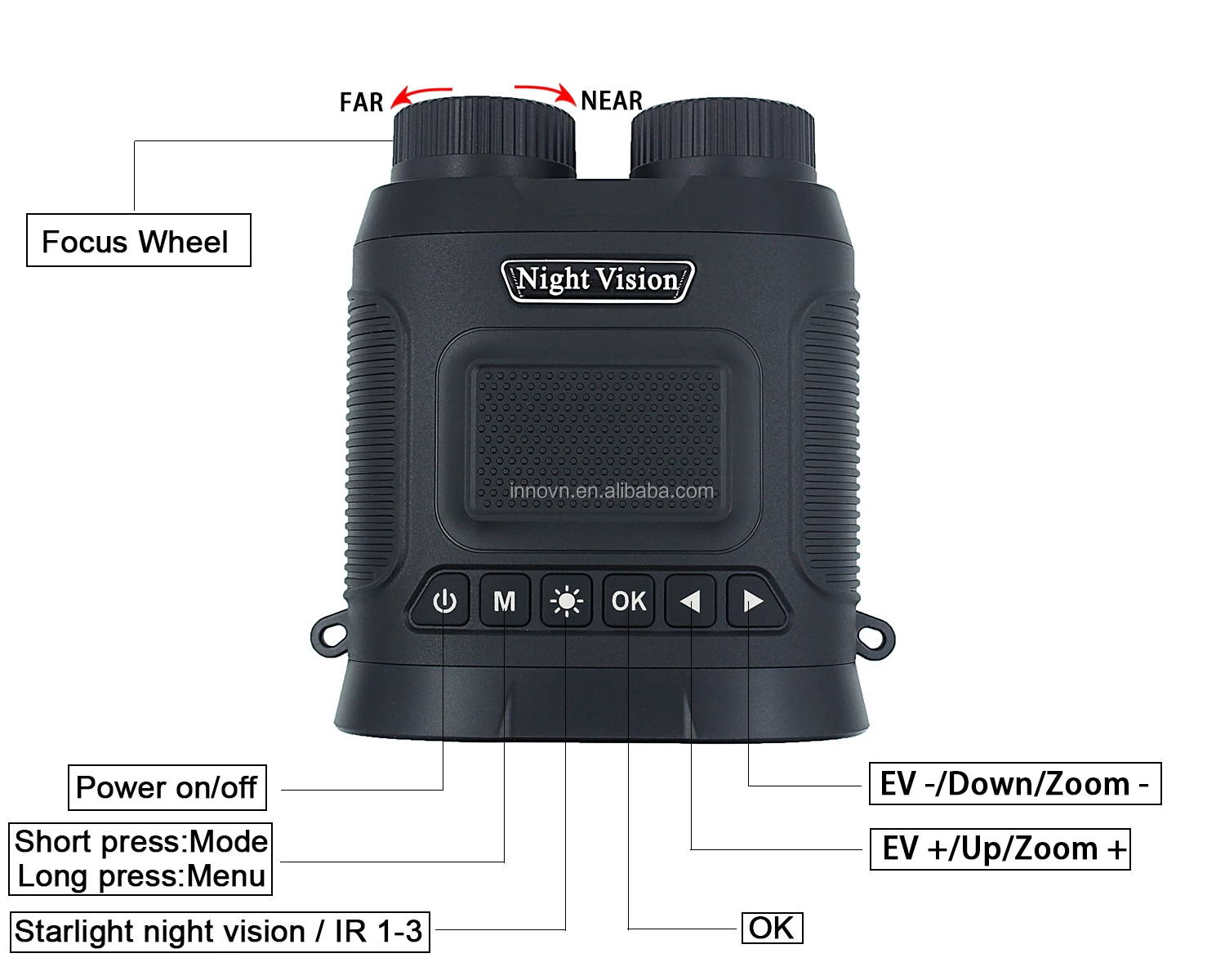 Dt29 Digital Infrared Night Vision Binoculars 8x Digital Zoom With 3