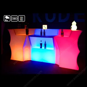New Led Glowing Party bar Counter Plastic bar Tables Illuminated Furniture Nightclub Portable bar Counter