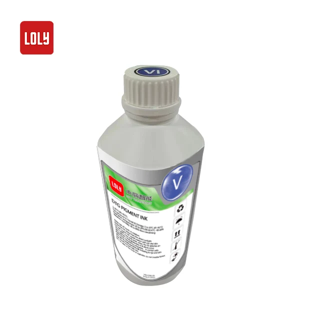 China Factory wholesale high quality DTG specialized 5colors+W+VI printing ink for DTG inkjet printer direct printing usage