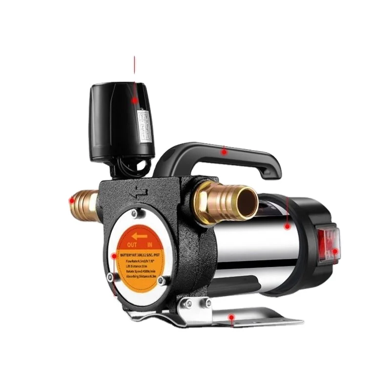 TEBAK Pump Electric diesel 12v Volt 24V220V High Power Gun Stop Pump Stop Self-priming Self-stop Refueling Gun