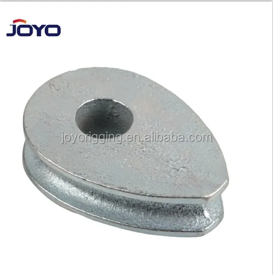 Hot Dip Galvanized DIN3091 Heavy Duty Solid Ductile Iron Casting Wire Rope Thimble