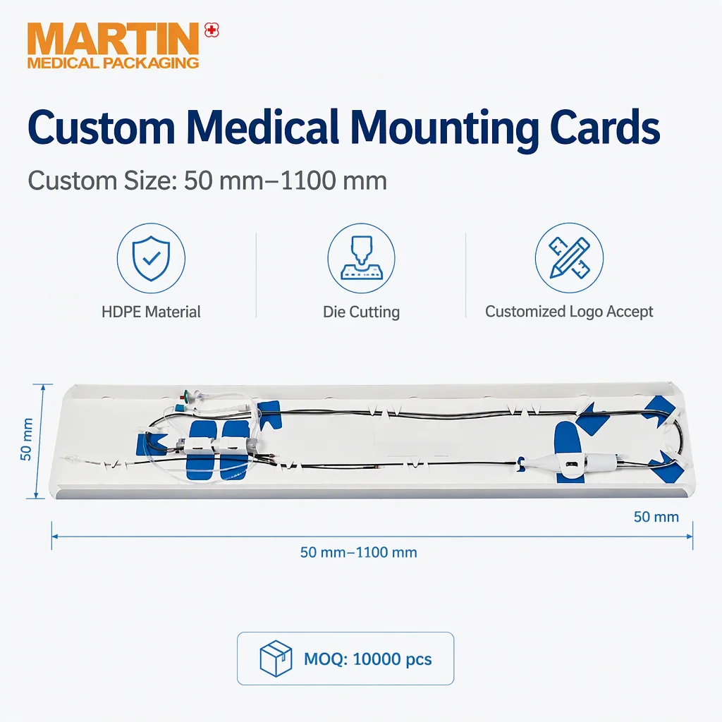 Space Saving Medical Pouch Die Cut Hdpe Cards for Medical Packaging