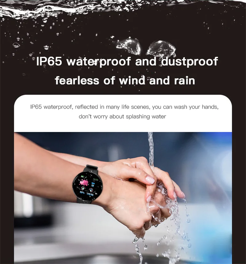 D18 boys girls fit circle smartwatch smart watch combo waterproof portable smart sensor bracelet