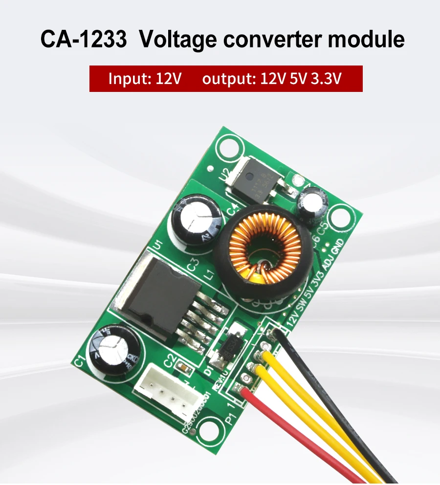 3v lcd电源模块,带导线dc-dc降压转换器板 - buy ca-1233 12v to 5v