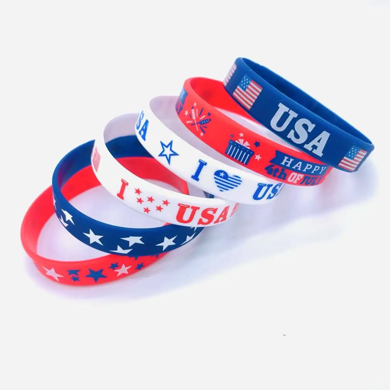 Trendy Waterproof  Usa American Flag Red White Blue Printed Star Holiday Commemorative American Independence factory