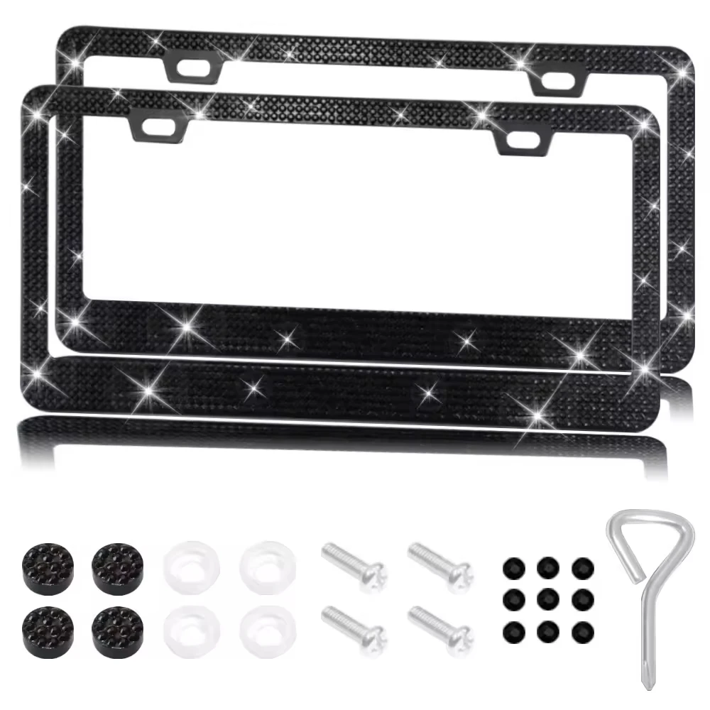 Diamond Rhinestone Custom License Plate Frames Wholesale American Standard Stainless Steel License Plate Frame