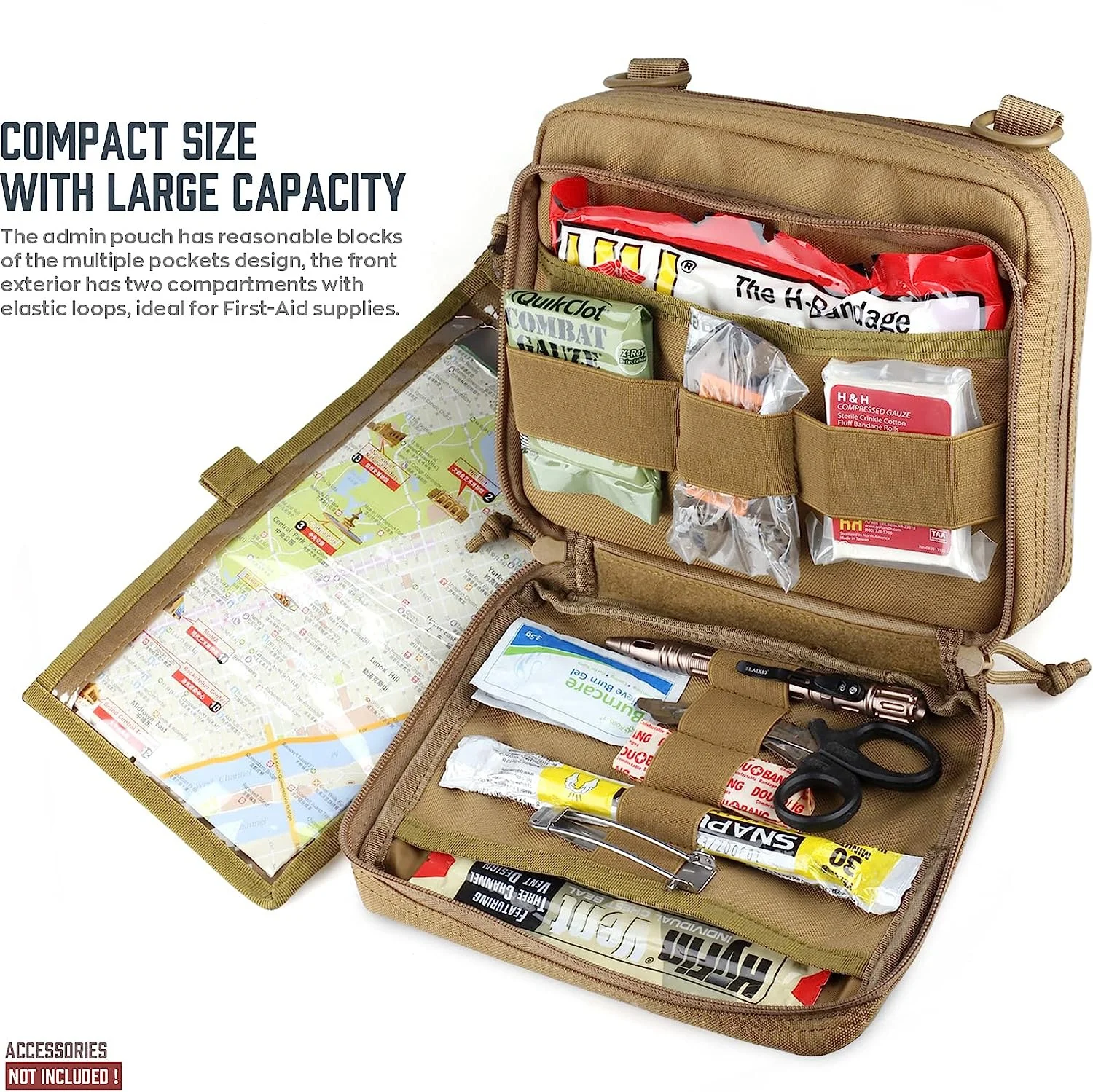 Custom Compact EDC EMT Utility Gear Pouch Tool Bag Small Belt Men Chest Medical Bag Molle Tactical Admin Bag