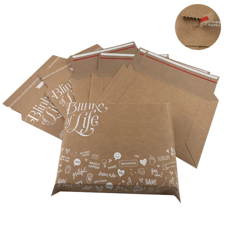 
Принимаются заказы на плоские конверты из твердого картонного крафт-бумаги с принтом 