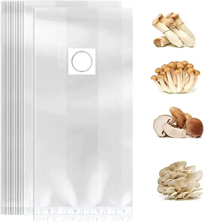 Large Oyster Autoclave Mushroom Spawn Grow Bags With Injection Port Filter Buy Mushroom Grow